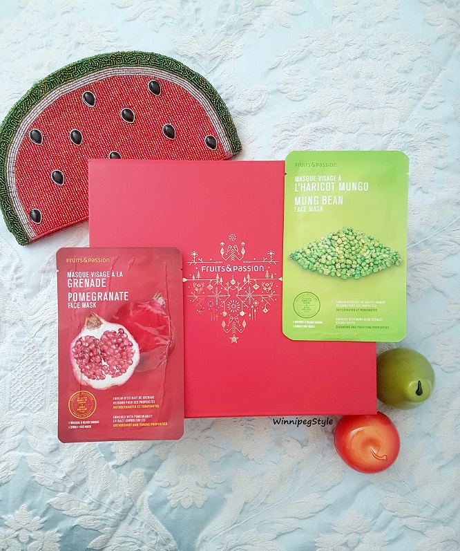 Winnipeg Style, Canadian Fashion Stylist consultant, Canadian blog, Fruits and Passion Canadian body and home care products, face masks, pomegranate, mung bean
